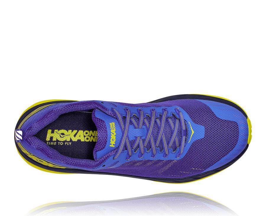 Tenis Hoka One One Trail Hombre Azules/Verdes - Challenger Atr 5 - YQEA01873